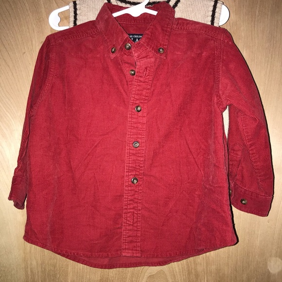 Gymboree Reindeer Sweater Vest & Children’s Place Red Button Down Size 18 months - Picture 4 of 7